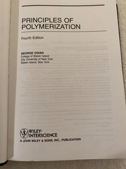 Principles of Polymerization by George Odian 4th Edition 2004 HC VG
