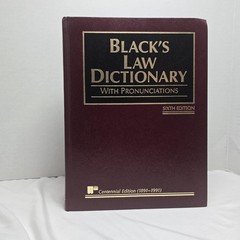 Black’s Law Dictionary with Pronunciations 6th Edition Centennial Edition 1994