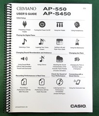 Casio AP-S450 Instruction Manual: 164 Pages Coil Bound & Protective Covers!