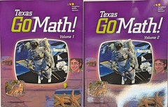 Texas Go Math 3rd Grade 3 Student Edition Set Volume 1 & 2