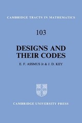 Designs and their Codes by E.F. Assmus (English) Hardcover Book