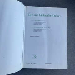 Cell and Molecular Biology Hardcover E. D., De Robertis, E. M., J
