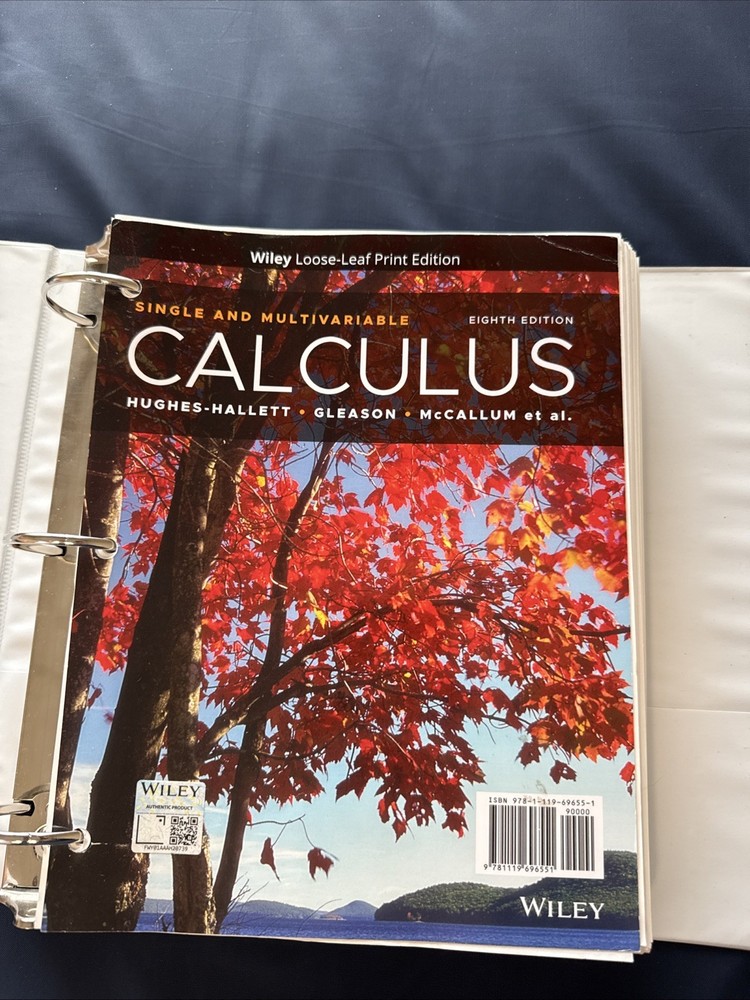 Calculus 8th Edition Wiley Loose Leaf Edition