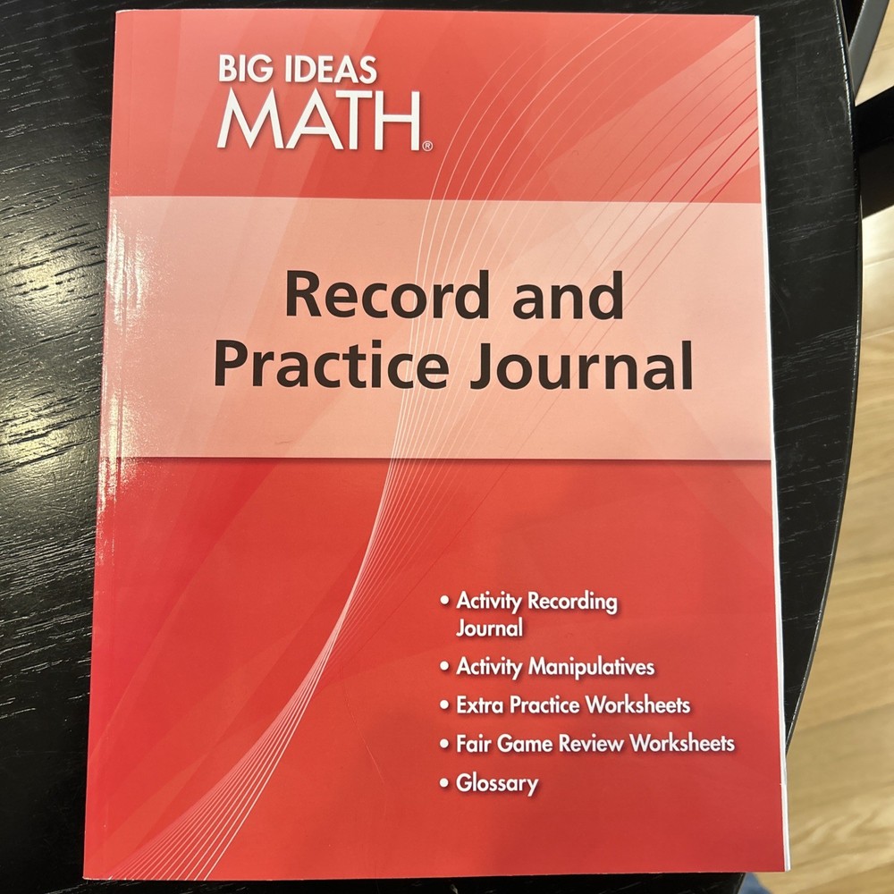 Big Ideas Learning Record and Practice Journal for A Course 2 – 7th Grade NEW