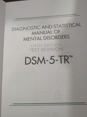 Diagnostic and Statistical Manual of Mental Disorders DSM-5-TR™ by American…
