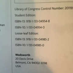 Wadsworth Psychology: Concepts and Connections Brief 9th Ed 2019 PB Rathus
