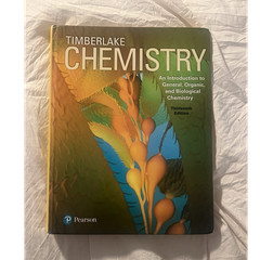 Pearson Timberlake Chemistry: General, Organic & Biological Thirteenth Edition