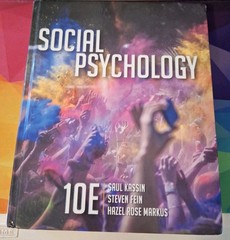 Social Psychology by Saul Kassin, Hazel Rose Markus and Steven Fein (Hardcover)