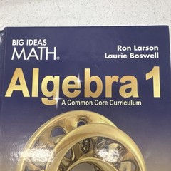 Big Ideas Math Learning Algebra 1 Hardcover Textbook Ron Larson Boswell 2015