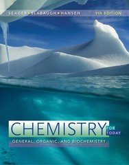 Chemistry for Today: General, Organic, and Biochemistry – hardcover Seager, …