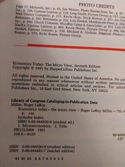 Economic Today Micro by Charles D. Miller (1991, Trade Paperback)