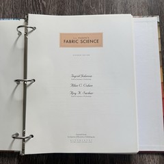Fabric Science 11th Edition J.J. Pizzulto’s Binder Book