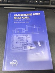 Air Conditioning System Design Manual by Ashrae ASHRAE Press (2007, Hardcover)