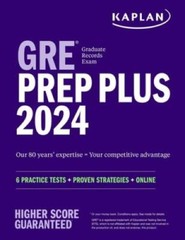 GRE Prep Plus 2024: 6 Practice Tests Proven Strategies Online (Kaplan – GOOD