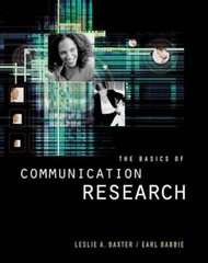 The Basics of Communication Research (with InfoTrac) (Wadsworth Series in – GOOD