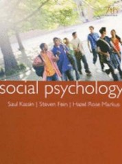 Social Psychology by Saul Kassin: Used