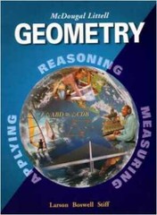 Geometry, Grades 9-12: Mcdougal – Hardcover, by Ron Larson; Laurie – Acceptable