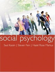 SOCIAL PSYCHOLOGY By Saul Kassin & Steven Fein – Hardcover **Mint Condition**