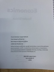 Oak Meadow High School Economics Teacher Edition + The Economics Book Textbook
