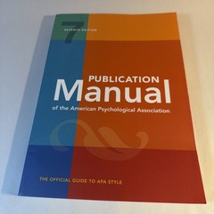 American Psychological Association Publication Manual 7th Edition
