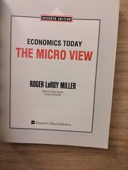 Economic Today Micro by Charles D. Miller (1991, Trade Paperback)
