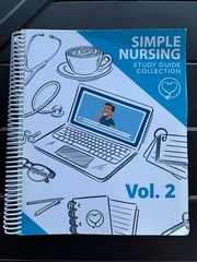 Simple Nursing Study Guide Volumes 1 and 2 Collection Good Used Spiral Bound