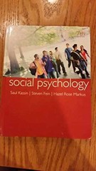 Social Psychology – Hardcover, by Kassin Saul; Fein Steven; Markus – Very Good