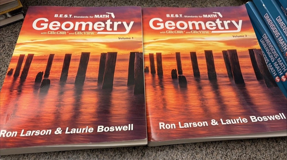 Geometry Vol. 1 & 2 Florida By Larson & Boswell (2023, Tradeback)