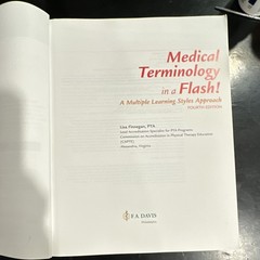 F.A. Davis Medical Terminology in a Flash! 4th Ed Finnegan (2019, PB, Access Co…