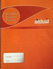 CHAMPS Teacher Planner, 2nd ed. – Spiral-bound, by Randy Sprick – Very Good o