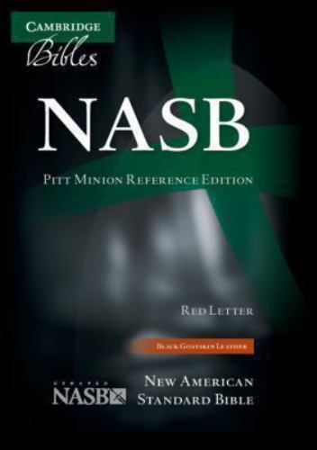 NASB Pitt Minion Reference Bible, Black Goatskin Leather, Red-letter Text, NS446