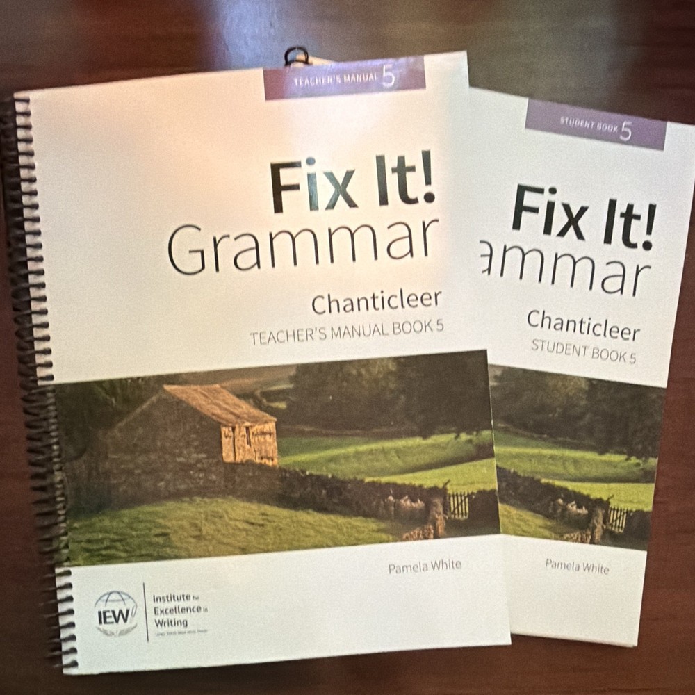 Fix It! Grammar: Chanticleer Book 5 Teacher Manual & Student Book Set Spiral