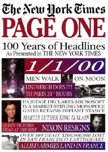 Page One – Hardcover By New York Times – ACCEPTABLE