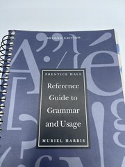Prentice Hall Reference Guide To Grammer And Usage Harris 2nd Ed Without Exer.