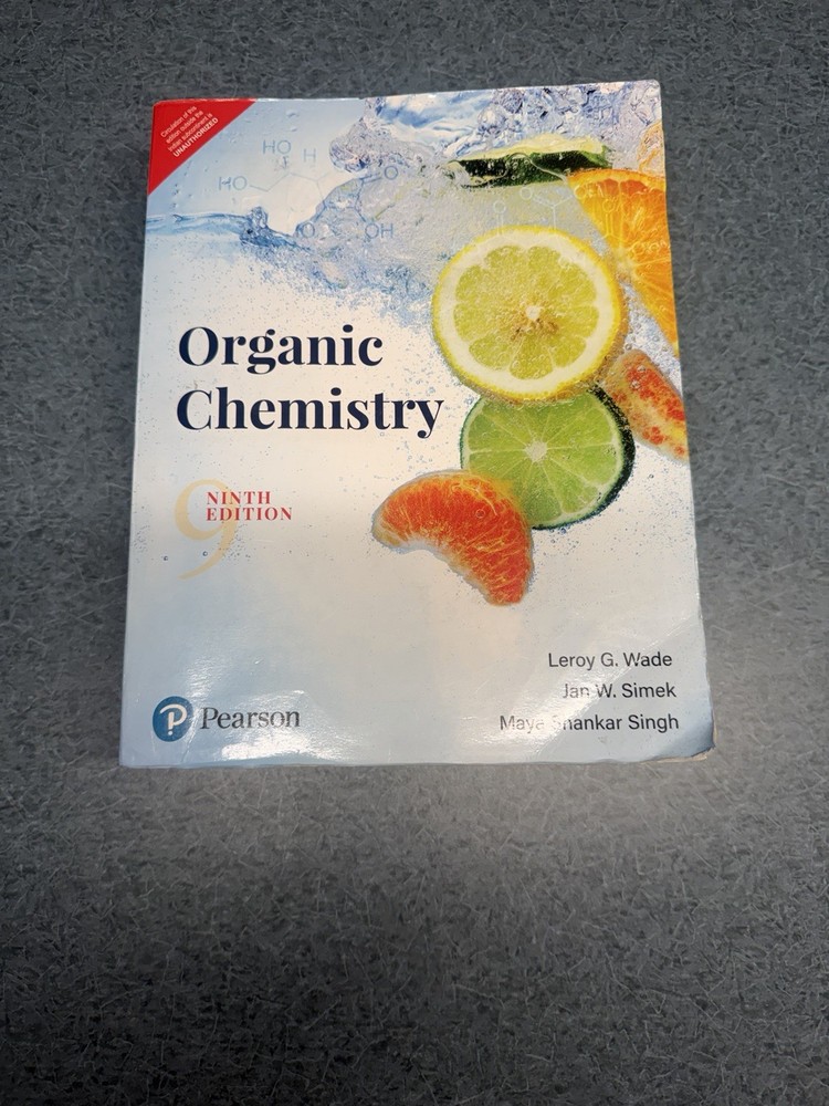 Organic Chemistry (9th Edition) – Hardcover By Wade, Leroy G. – GOOD