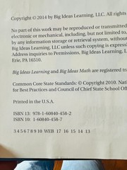 Big Ideas Math: A Common Core Curriculum Teacher’s Edition (2014)