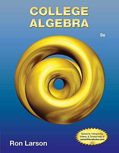 College Algebra – Hardcover, by Larson Ron – Acceptable n