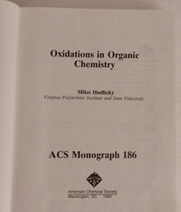 Soft Cover OXIDATIONS IN ORGANIC CHEMISTRY (ACS MONOGRAPH # 186) Milos Hudlicky