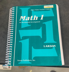 Saxon Math 1 Home Study Teacher’s Edition 1st Grade Homeschool Spiralbound