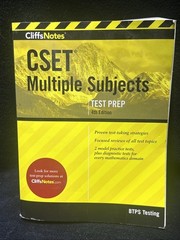 CliffsNotes CSET Multiple Subjects 4th Edition Paperback Btps BTP – ACCEPTABLE