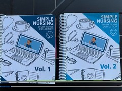 Simple Nursing Study Guide Volumes 1 and 2 Collection Good Used Spiral Bound
