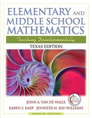 Texas Edition of Elementary and Middle School Mathematics Paperba