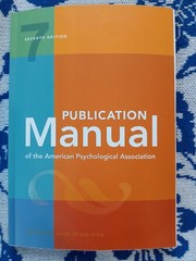 Publication Manual APA Seventh Edition Trade Paperback 9781433832161