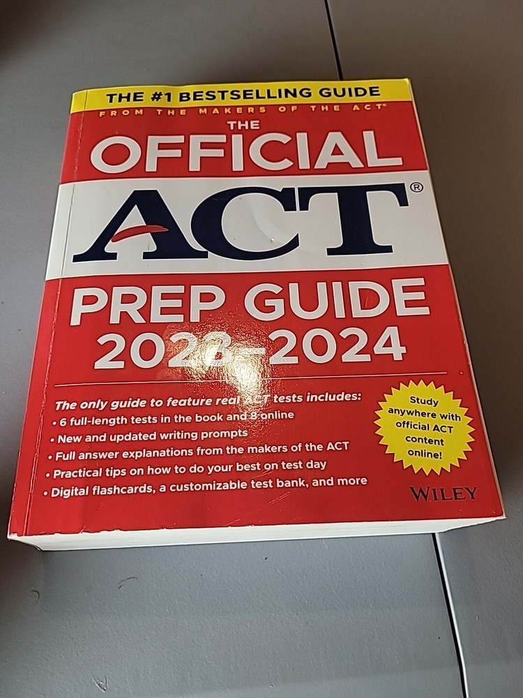 The Official ACT Prep Guide 2023-2024 : Book + 8 Practice Tests +