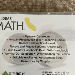 BIG IDEAS MATH: Common Core Dynamic Teaching And Assessment Resource CD Bundle