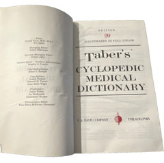 Tabers Cyclopedic Medical Dictionary Twentieth Edition Thumb Index Illustrated *