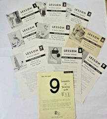 Original 9 1961 Pamphlets Lot/Set: 9 Lessons in Sewing with Wool Complete Set