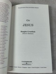 Wadsworth On Jesus by Douglas Groothuis, Paperback, 2003, Christian Theology