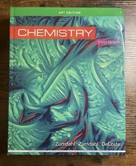 Zumdahl Zumdahl DeCoste AP Chemistry 10th Edition Textbook 2018