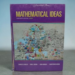 Mathematical Ideas by Miller, Heeren, Hornsby 13th Edition Hardcover Pearson